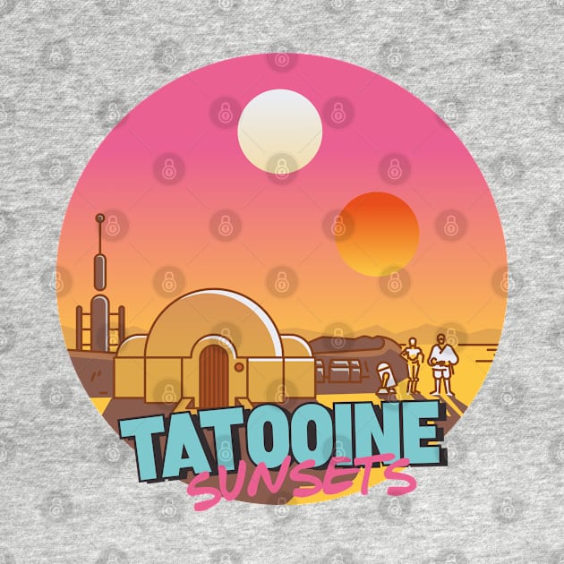 Tatooine sunsets vintage edition by Chill Studio